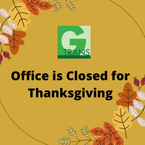 Office Closed for Thanksgiving