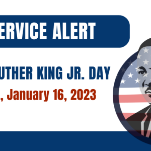 Service Alert MLK 2023