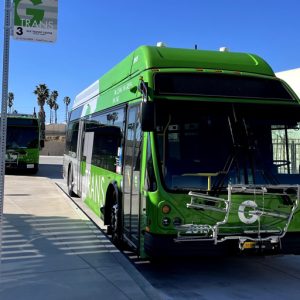 Bus at MLK Transit Center